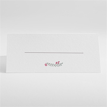 Tischkarte Hochzeit Blumenrahmen - Vue 2