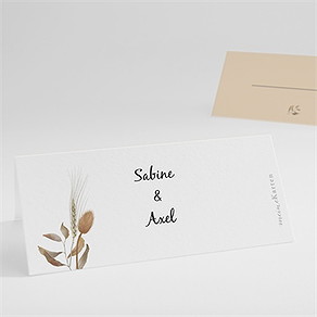 Tischkarte Hochzeit herbstkranz