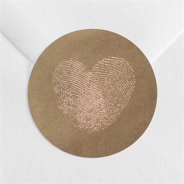 Aufkleber Hochzeit herzabdruck