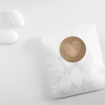 Aufkleber Hochzeit herzabdruck - Vue 4