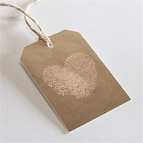 Geschenkanhänger Hochzeit herzabdruck