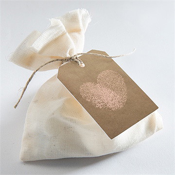 Geschenkanhänger Hochzeit herzabdruck - Vue 2