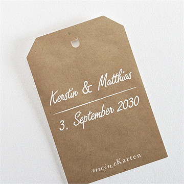 Geschenkanhänger Hochzeit herzabdruck - Vue 3