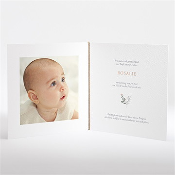 Einladung Taufe freude pur - klappkarte - Vue 2