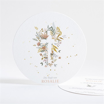 Einladung Taufe freude pur - gold