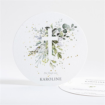 Einladung Taufe im licht getauft - gold