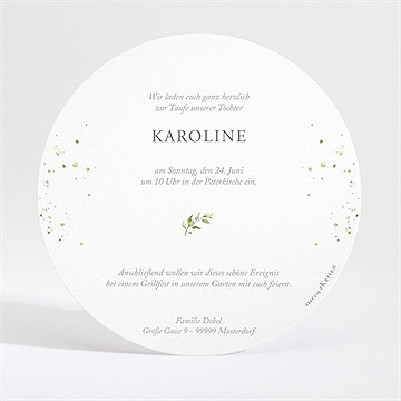 Einladung Taufe im licht getauft - gold - Vue 4