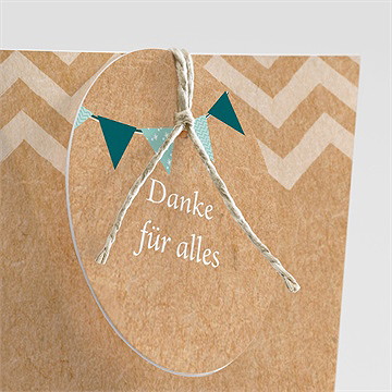 Geschenkbox Taufe blaue girlande - schachtel - Vue 2