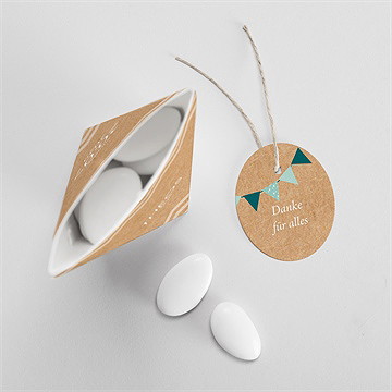 Geschenkbox Taufe blaue girlande - schachtel - Vue 3