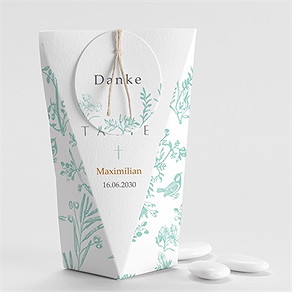 Geschenkbox Taufe vintage vogel - schachtel