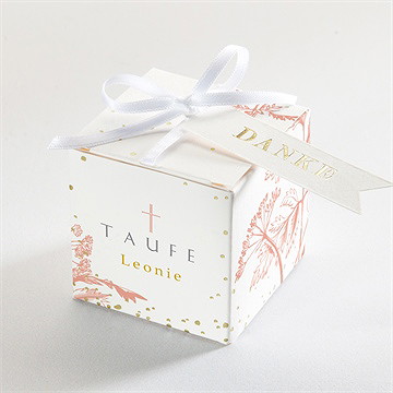 Geschenkbox Taufe vintage natur - gold
