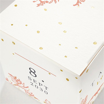 Geschenkbox Taufe vintage natur - gold - Vue 2