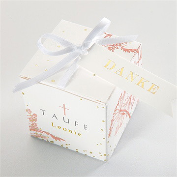 Geschenkbox Taufe vintage natur - gold - Vue 4