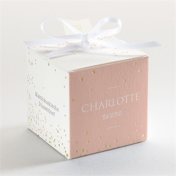 Geschenkbox Taufe kleines kaninchen - gold - Vue 3