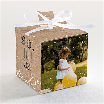 Geschenkbox Taufe taufe in kraftpapier - gold - Vue 3