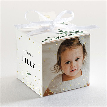 Geschenkbox Taufe naturbezogen - gold - Vue 3