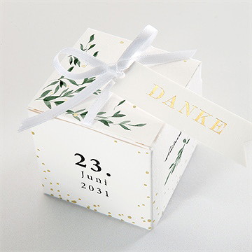 Geschenkbox Taufe naturbezogen - gold - Vue 4