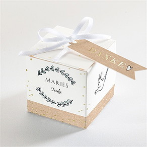 Geschenkbox Taufe kleines programm - gold