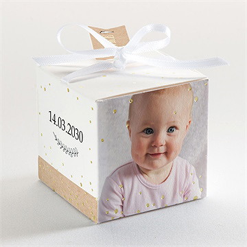 Geschenkbox Taufe kleines programm - gold - Vue 3