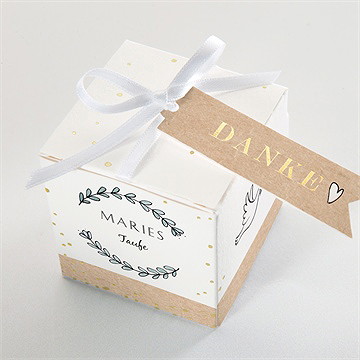 Geschenkbox Taufe kleines programm - gold - Vue 4