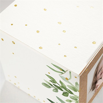 Geschenkbox Taufe kraftpapier und pflanzenmotiv2 - Vue 2