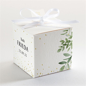 Geschenkbox Taufe kraftpapier und pflanzenmotiv2 - Vue 3