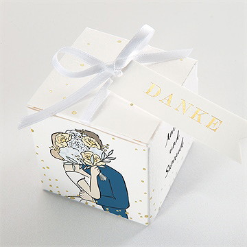 Geschenkbox Hochzeit liebespaar - gold - Vue 4