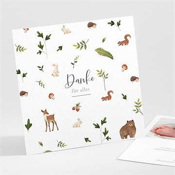 Dankeskarte Geburt fröhliche gefährten