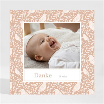 Dankeskarte Geburt verspielt