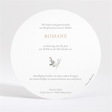 Einladung Konfirmation Frühlingsfeier - Gold - Vue 4