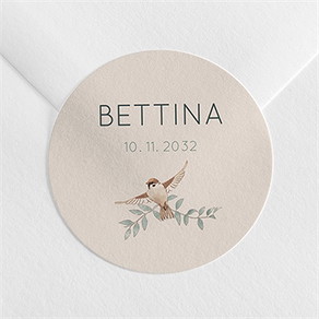 Sticker Geburt vogelgesang