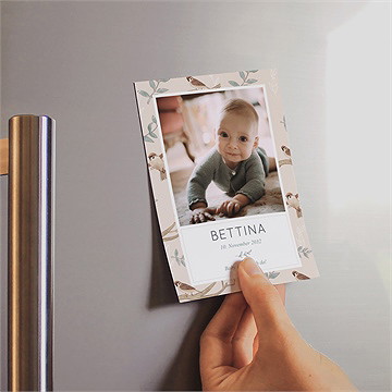 Geburtskarte vogelgesang - magnet - Vue 2