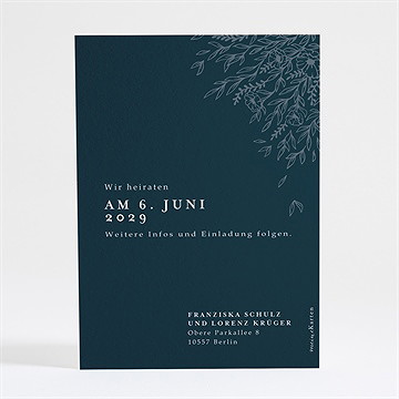 Save The Date Karte Königsblau - Vue 2