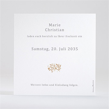 Save the Date Karte windröschen - quadrat - Vue 2