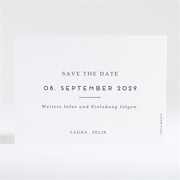 Save The Date Karte Goldkranz, Gold - Vue 4