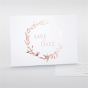 Save the Date Karte goldene weide - kupfer