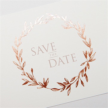 Save The Date Karte Goldene Weide - Kupfer - Vue 3