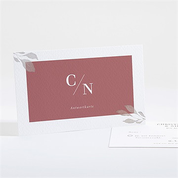Antwortkarte Hochzeit eleganz in rosa
