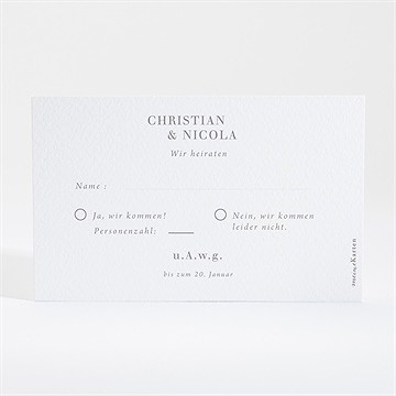 Antwortkarte Hochzeit eleganz in rosa - Vue 2