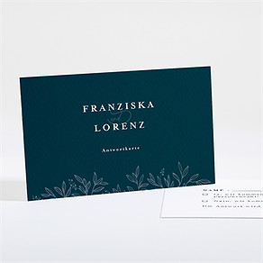 Antwortkarte Hochzeit königsblau