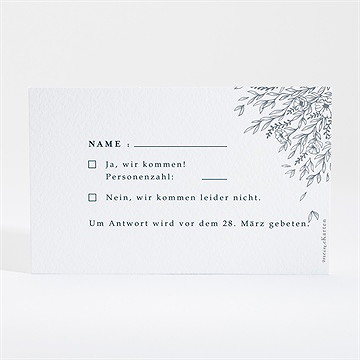 Antwortkarte Hochzeit königsblau - Vue 2