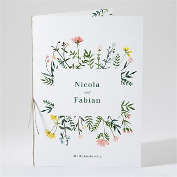 Kirchenheft Hochzeit wilde blumen
