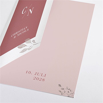 Kirchenheft Hochzeit eleganz in rosa - Vue 2