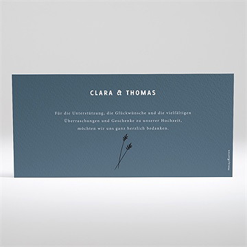 Dankeskarte Hochzeit halm - Vue 2