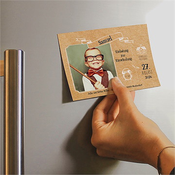 Einladungskarte Einschulung einschulung kraftpapier - Vue 2