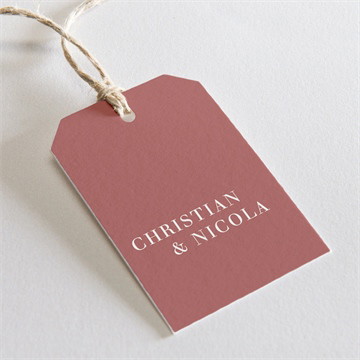 Geschenkanhänger Hochzeit Eleganz in rosa