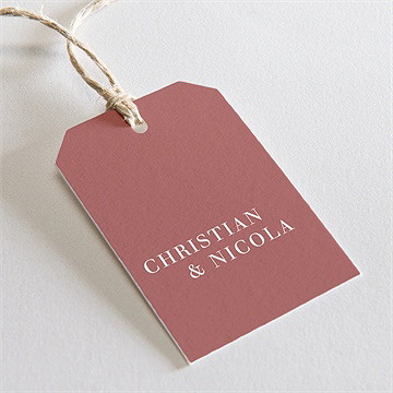 Geschenkanhänger Hochzeit eleganz in rosa