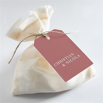 Geschenkanhänger Hochzeit eleganz in rosa - Vue 2