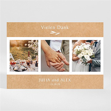 Dankeskarte Hochzeit boheme schick - magnet