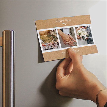 Dankeskarte Hochzeit boheme schick - magnet - Vue 2